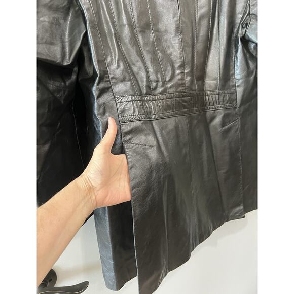 Vtg Men’s 70's Retro western Leather Jacket Size 44 , thermal liner Argentina - Picture 9 of 11